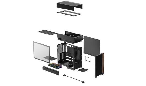 DEEPCOOL Case CL660,  ATX,  Průhledná bočnice,  černá9