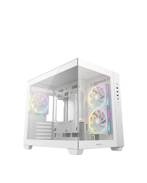 DEEPCOOL Case CG330 3F,  mATX,  Průhledná bočnice,  3x120mm ARGB Fan,  bílá