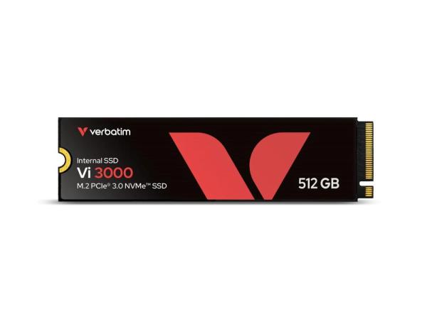VERBATIM SSD Vi3000 Internal PCIe NVMe M.2 SSD 512GB ,  W 2500/  R 3300 MB/ s