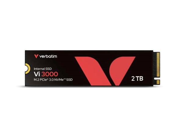 VERBATIM SSD Vi3000 Internal PCIe NVMe M.2 SSD 2TB ,  W 3000/  R 3300 MB/ s