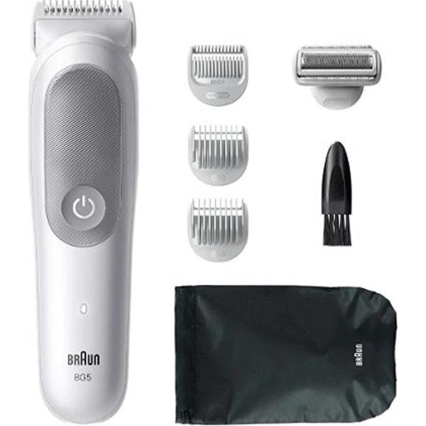 Braun BG5550 tělový zastřihovač,  SkinGuard pro citlivou pokožku,  100 min provozu,  100% vodotěsný,  nástavce0
