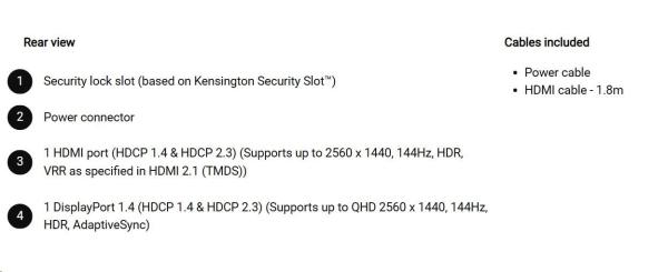 DELL LCD SE2726D - 27"/ WQHD/ IPS/ 2560x1440/ 16:9/ 144Hz/ 8ms/ 1500:1/ 300 cd/ m2/ HDMI/ DP/ VESA/ 3YNBD (210-BVSG)6