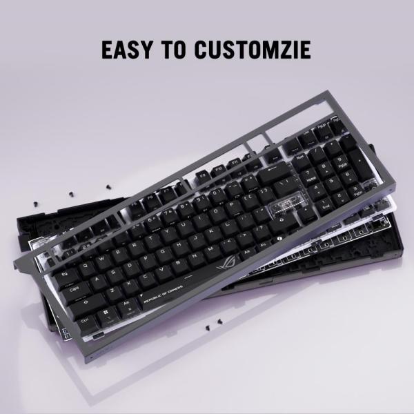 ASUS klávesnice ROG Strix Morph 96 WL,  Mechanická,  Bezdrátová,  CZ/ SK,  černá9