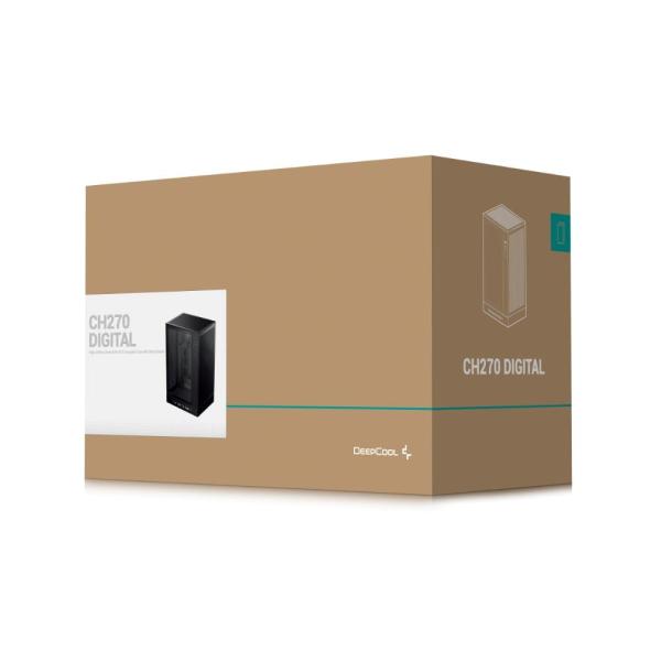 DEEPCOOL Case CH270 PLUS,  mATX,  Průhledná bočnice,  černá10
