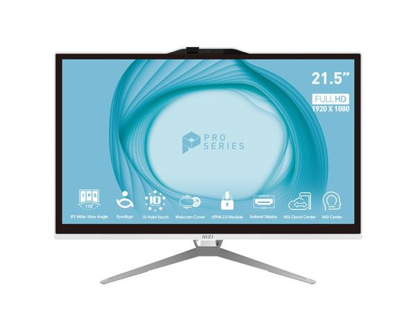MSI PC AIO PRO AP222T (PRO AP222T 14MA-663XEU),  i3-14100,  21.5" FHD,  Anti-Glare,  Touch,  16GB,  512GB SSD,  NoOS,  Black