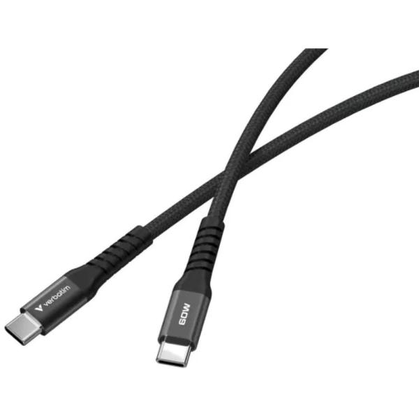 VERBATIM Kabel USB-C Sync & Charge,  60W,  Magnetický,  120cm,  černá2