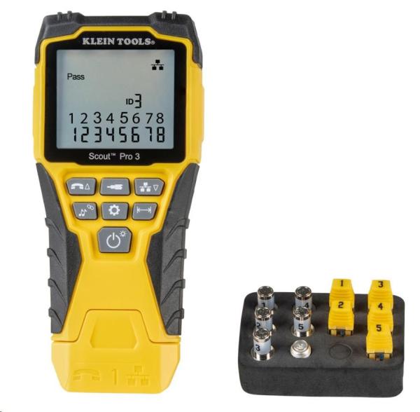 KLEIN TOOLS - VDV Scout® Pro 3 Tester Kit - 5x RJ45,  5x F-konektor