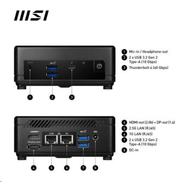 MSI PC Cubi 5 1M-482BEU,  Core 5 120U,  16GB,  N/ A,  N/ A,  No OS,  Black7