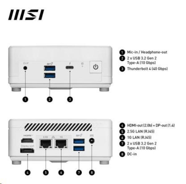 MSI PC Cubi 5 1M-483BEU,  Core 5 120U,  16GB,  N/ A,  N/ A,  No OS,  White8