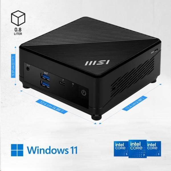 MSI PC Cubi 5 1M-484BEU,  Core 3 100U,  8GB,  N/ A,  N/ A,  No OS,  Black9