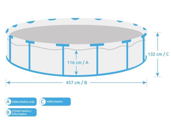 Marimex Florida bazén 4, 57x1, 32 m se zabudovaným skimmerem - motiv TEAK3
