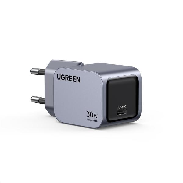 UGREEN síťová rychlonabíječka Nexode Pro 30W 1-Port USB-C,  GaN,  stříbrná
