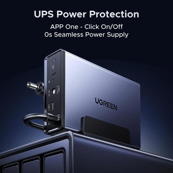 UGREEN US3000 UPS zdroj a přepěťová ochrana pro UGREEN NASync (120W,  12000mAh)2