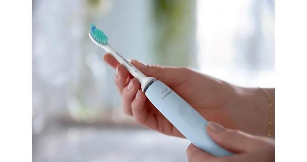 Philips Sonicare 2100 HX3651/ 12 sonický zubní kartáček,  světle modrý,  SmarTimer,  QuadPacer,  14denní výdrž3