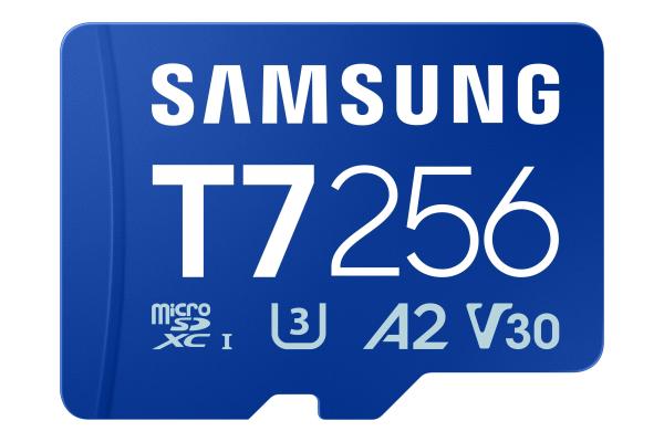 Samsung T7/ Micro SDXC/ 256GB/ UHS-I U3 / Class 10/ Modrá
