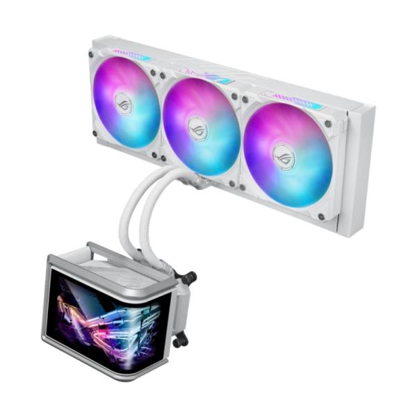 ASUS vodní chladič CPU AIO ROG RYUO IV SLC 360 ARGB,  3x120 mm,  LGA1851,  AM5,  bílá