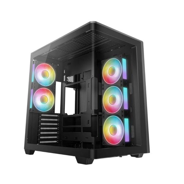 DEEPCOOL Case CG590U 5F,  ATX,  Průhledná bočnice,  5x120mm ARGB Fan,  černá