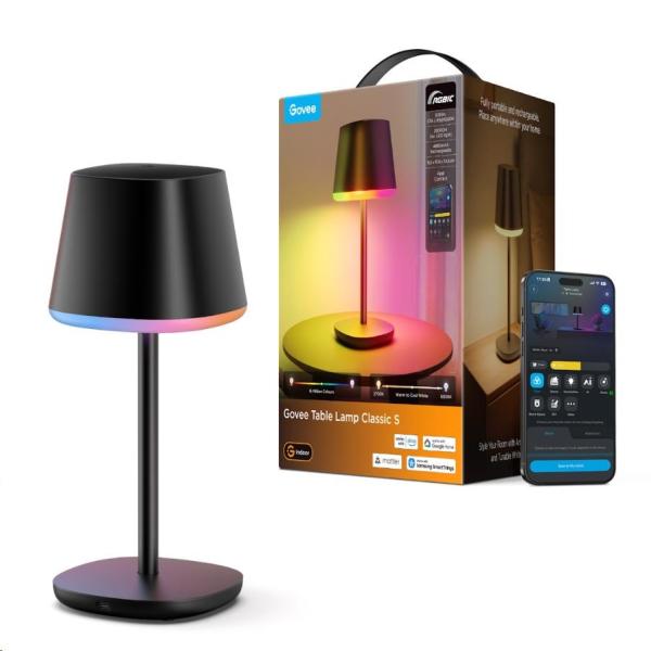 Govee Table Lamp Classic S RGBICWW stolní lampa,  Matter