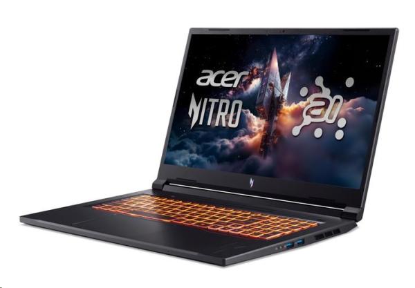 ACER NTB Nitro V 17 AI (ANV17-41-R1YM), Ryzen 7 260, 17.3"FHD, 16GB, 512GB SSD, RTX 5050, Linux, Black3