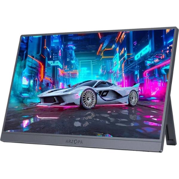 Arzopa Z3FC Portable Monitor 16.1" 180hz IPS 2K 1440P Metal Housing Přenosný monitor + pouzdro,  šedý1