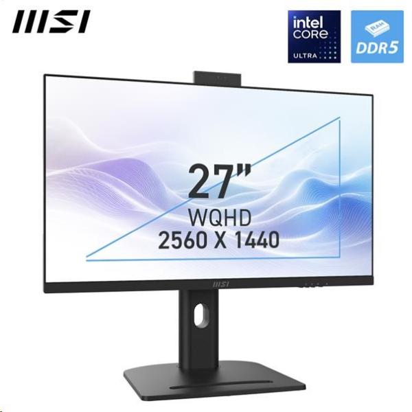 MSI PC AiO Modern AM273QP AI 1UMG-424XEU,  Ultra 7 155H,  27" WQHD,  Anti-Glare,  16GB,  1TB SSD,  N/ A,  No OS,  Black6