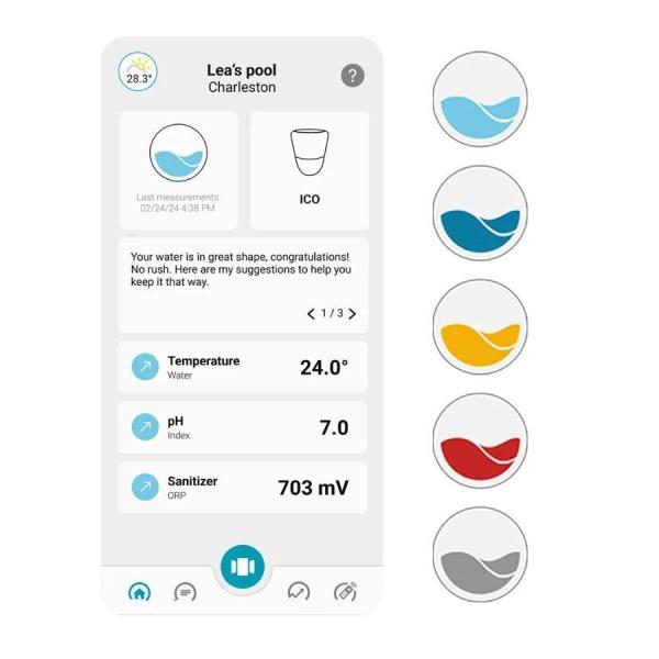 Ondilo ICO Pool V2 Essential +,  chytrý monitor vody a kalibrační sada - Cl/ Br dezinfekce4