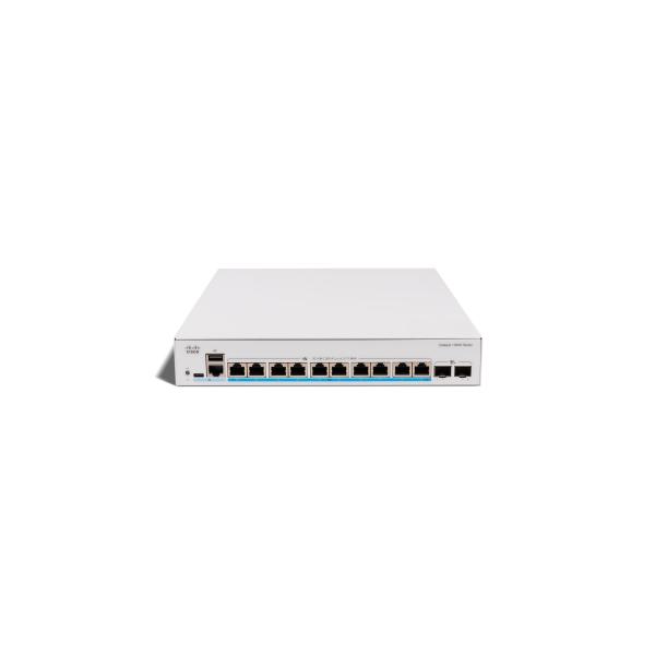 Cisco Catalyst switch C1300X-10NU-2X (10x5GbE, 2xSFP28, 10Gb/ s uplink - 25Gb/ s stack only, 10xPoE++, 385W)