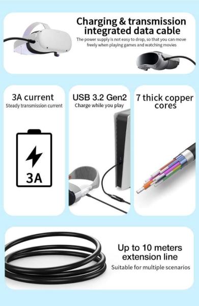 PremiumCord USB-C 3.2 Gen 2 repeater a prodlužovací kabel Male-Female,  10Gbps Aluminium 10m3
