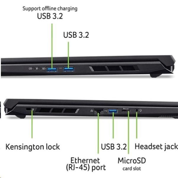 ACER NTB Nitro V 17 (ANV17-I31-97WP), Core 9 270H, 17.3"FHD, 16GB, 1TB SSD, RTX 5070, W11H, Black9