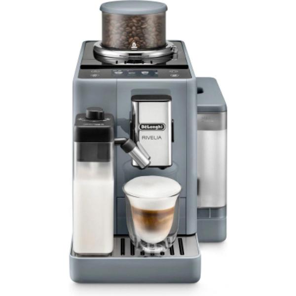 BAZAR - DeLonghi Rivelia EXAM440.55.G,  automatický kávovar šedý,  LatteCrema,  Bean Switch,  Bean Adapt,  16 nápojů - Poškoz
