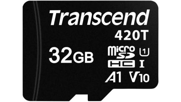 TRANSCEND Industrial Micro SDHC 420T 32GB,  Class 10 UHS-I U1 A1,  3D TLC