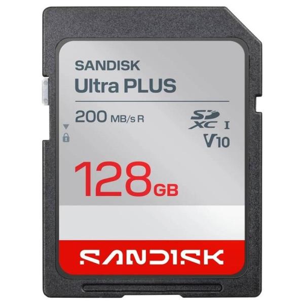 Sandisk Ultra PLUS SDXC karta 128GB UHS-I,  V10,  U1,  C10,  (200MB/ s)