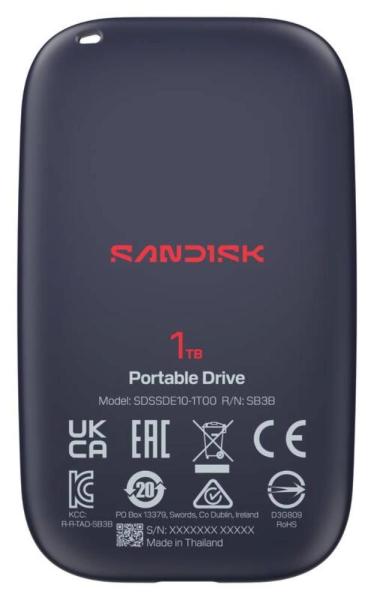 SanDisk externí SSD 1TB Extreme Portable,  USB-C 3.2,  (R: 600MB/ s)5