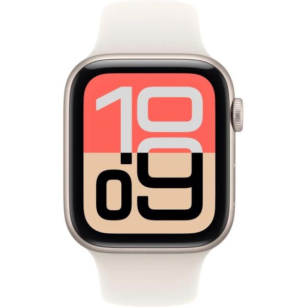 Apple Watch SE 3 GPS + Cellular 44mm Starlight Aluminium Case with Starlight Sport Band - S/ M1