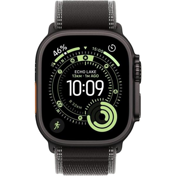 Apple Watch Ultra 3 GPS + Cellular 49mm Black Titanium Case with Black/ Charcoal Trail Loop - M/ L1