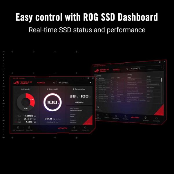 ASUS Externí box pro SSD M.2 ROG STRIX AIOLOS,  USB 3.2 Gen 2x2,  ARGB,  černá12