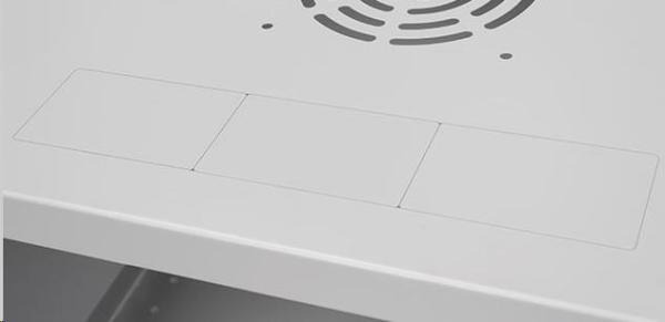 LEXI-Net 19" nástěnný rozvaděč Basic 6U 520x350,  plechové dveře,  bez zad,  rozložený,  šedý2