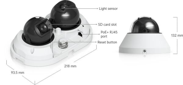 UBNT AI Multi Sensor 2,  UniFi Protect panoramatická IP kamera,  16MP,  bílá2