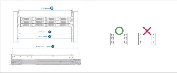 QNAP RAIL-B02 sada kolejnic,  ližiny1