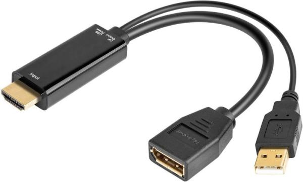 Adaptér PREMIUMCORD HDMI na DisplayPort s napájacím zdrojom