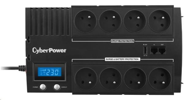 CyberPower BRICs Series II SOHO LCD UPS 1000VA/ 600W,  české zásuvky