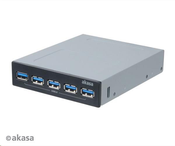 AKASA HUB USB InterConnect Pro 5S, pozícia do 3,5", 5x USB 3.0, interné