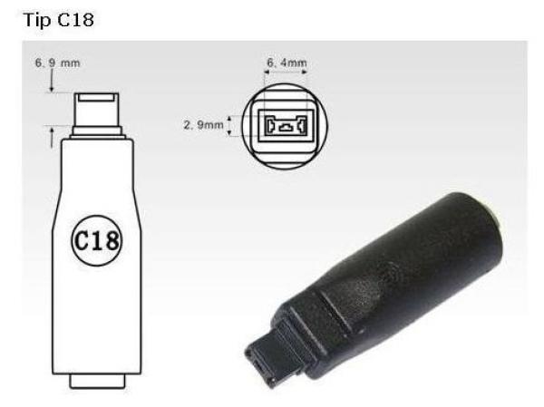 AVACOM Nabíjací konektor pre notebooky C18 (6, 54 mm x 3, 2 mm) pre Dell1