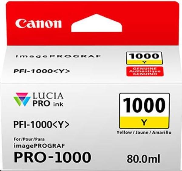 Canon BJ CARTRIDGE PFI-1000 Y (žltá atramentová nádržka)