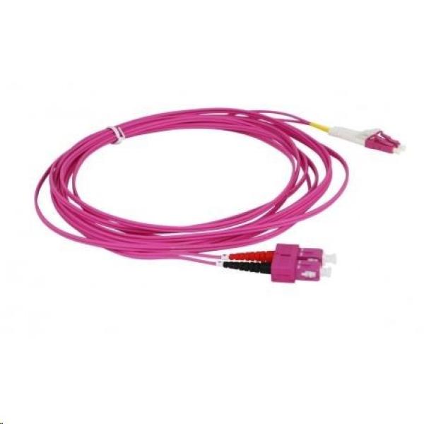 Duplexní patch kabel MM 50/ 125,  OM4,  SC-LC,  LS0H,  2m