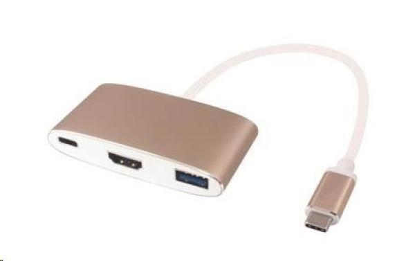 Prevodník PREMIUMCORD USB3.1 na HDMI + USB3.0 + PD