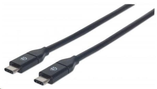 MANHATTAN USB 3.1 Kábel Gen2,  samec typu C /  samec typu C,  1 m (3 ft.),  3A,  čierna