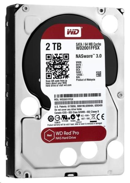 WD RED Pro NAS WD2002FFSX 2TB SATAIII/ 600 64MB cache,  CMR