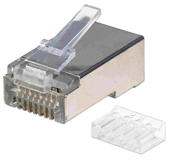 Intellinet konektor RJ45,  Cat6,  tienený STP,  15µ,  drôt,  90 ks v balení