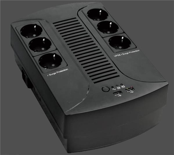 EUROCASE UPS EA200PLUS EVO2 850VA line interactive,  4x CZ zásuvka,  RJ11,  USB data